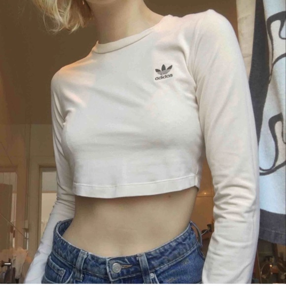 Adidas Long Sleeve Crop Top - Picture 1 of 4